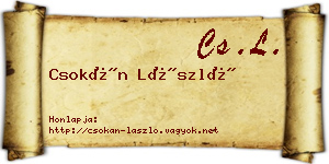 Csokán László névjegykártya