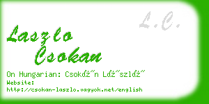 laszlo csokan business card